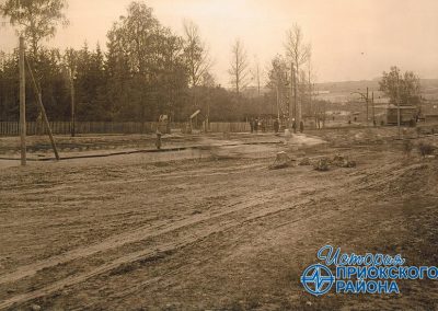 Мыза Постройка трамвайной линии 1930